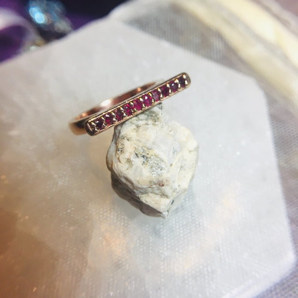 Natural Ruby Ring Rose Gold Vermeil Bridge Design Limited Edition Thailand Gems - Picture 6 of 15
